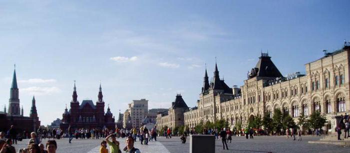 what is the size of the red square in Moscow