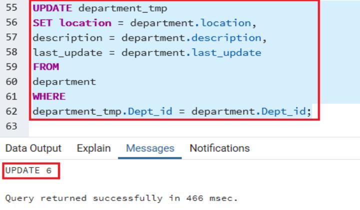 postgresql update