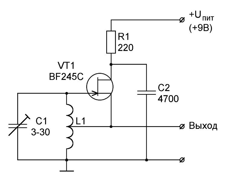 Lc генератор на транзисторе схема