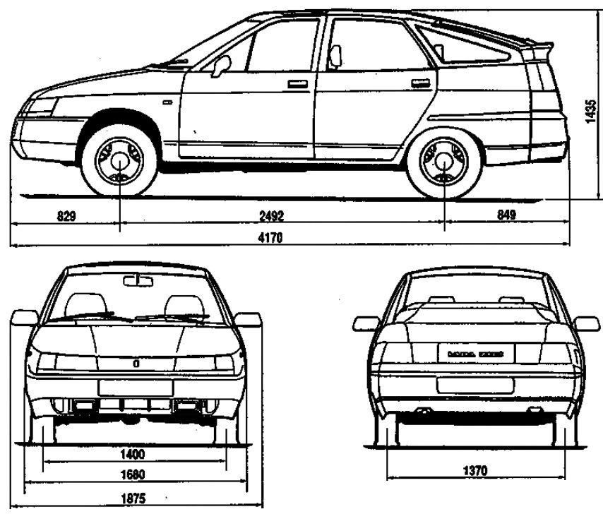 габариты ваз 2112
