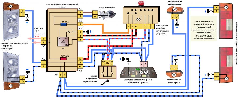реле поворотов ваз 2108