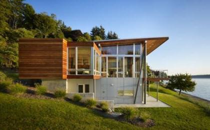 pvc windows in a wooden house