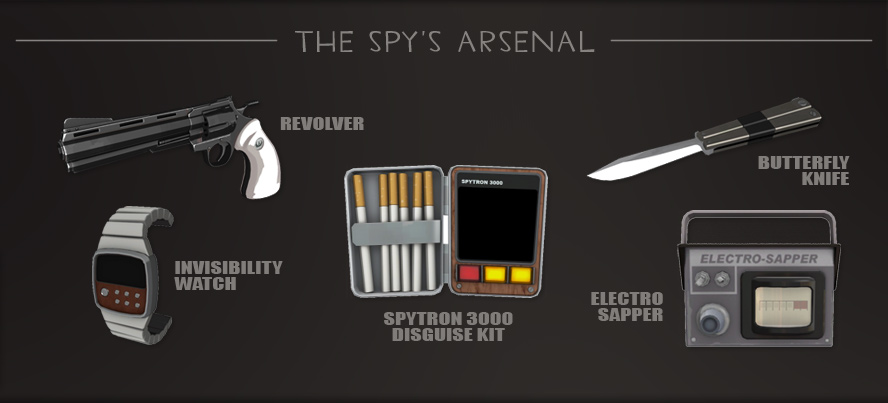 Spy Arsenal in TF2