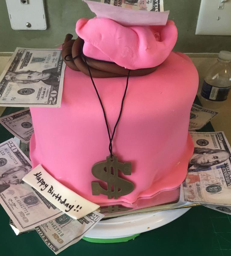 Торт "Мешок с деньгами"