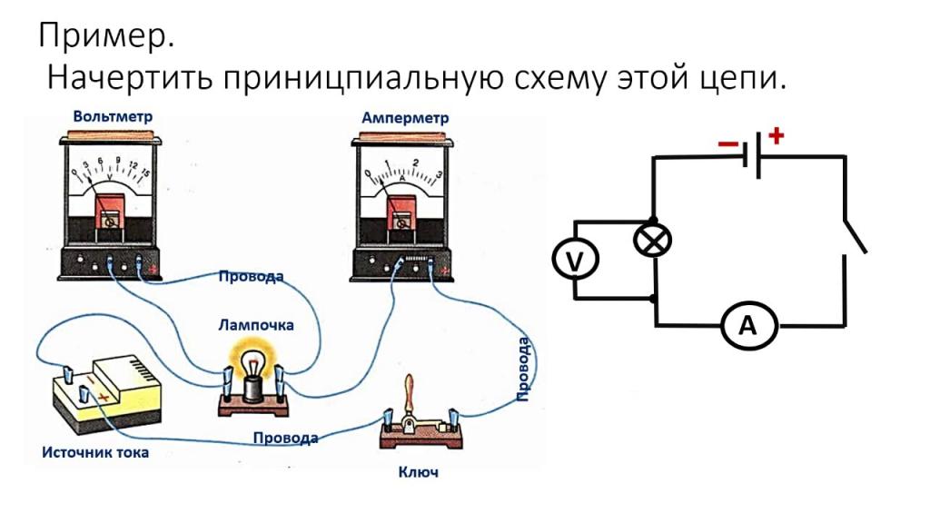 схема электрической цепи рисунок