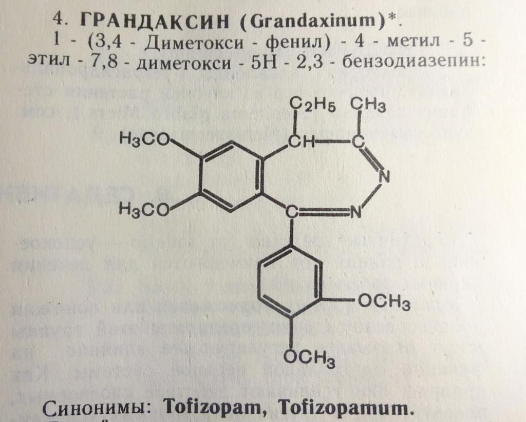 Схема приема грандаксина