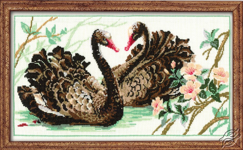 Black swan embroidery