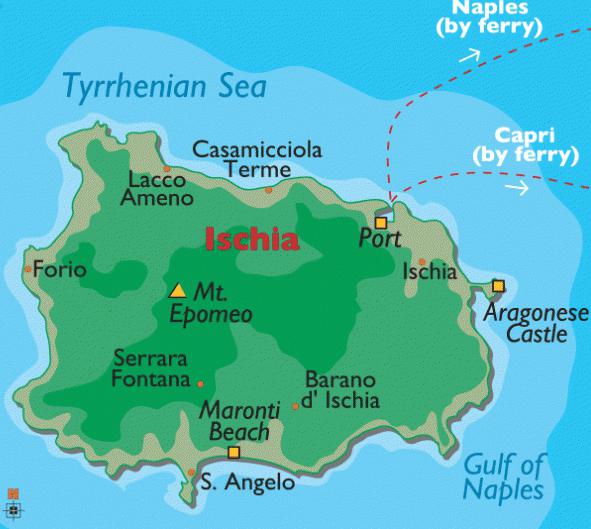 остров Искья карта