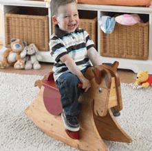 wooden rocking horse