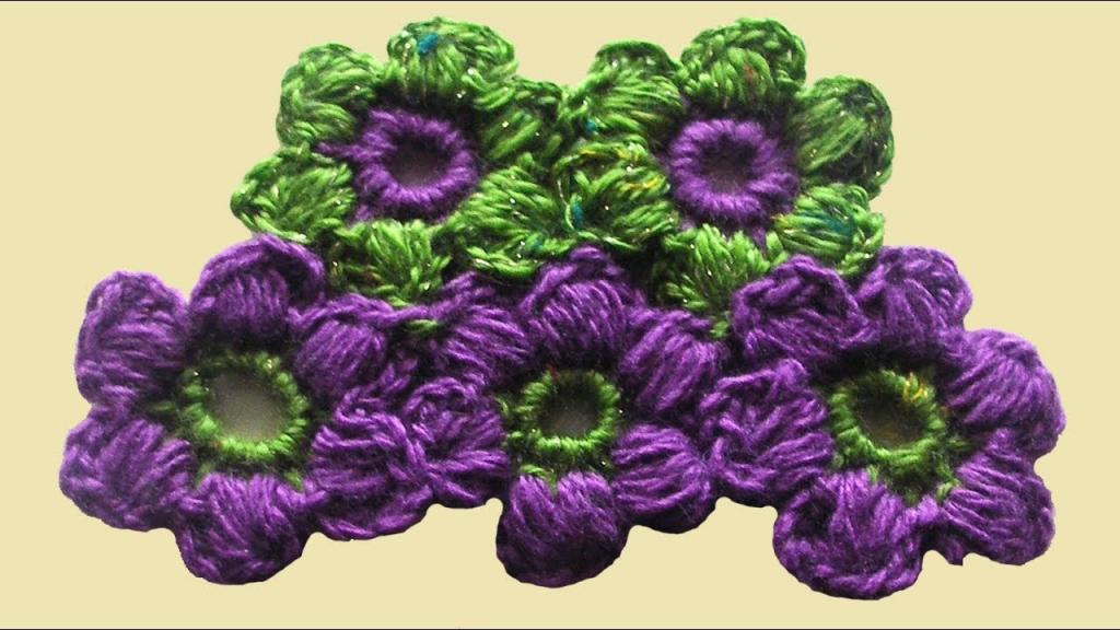 Lush crocheted flowers