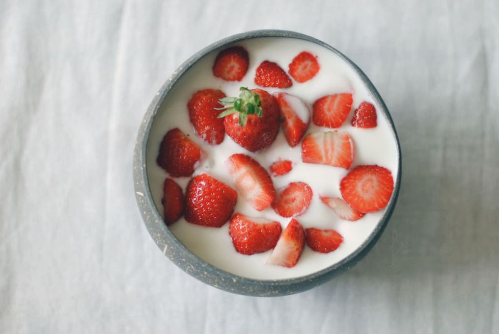 обезжиренные йогурты с фруктами