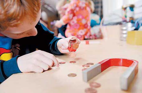 experimentation corner in kindergarten