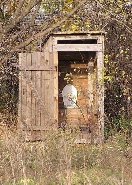 wooden toilet