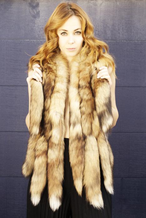 fox fur vest