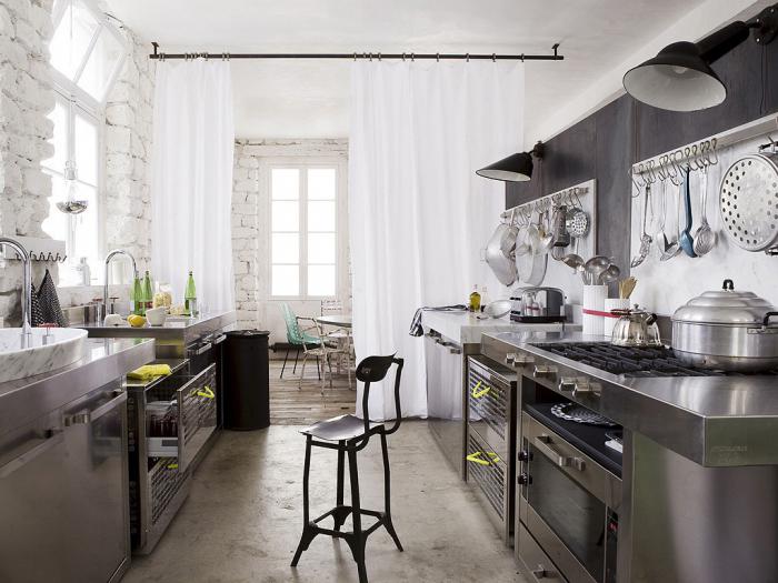 серый цвет в интерьере кухни