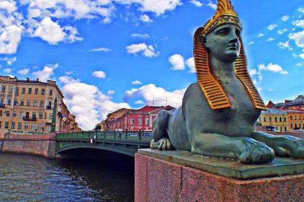 Sphinx bridge in St. Petersburg