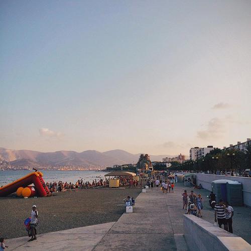 central beach of Novorossiysk