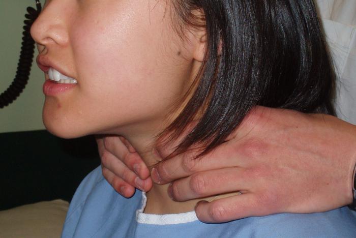 Симптом увеличения щитовидной железы