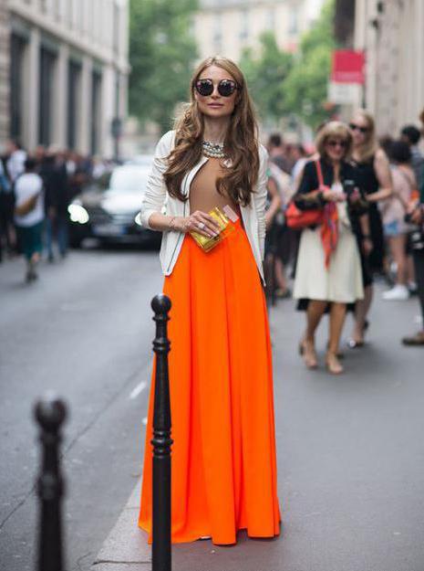 оранжевая юбка
