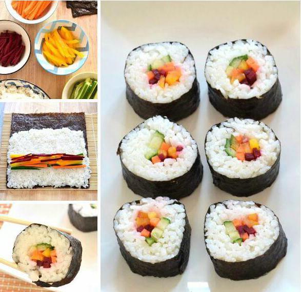 вегетарианские суши и роллы рецепты