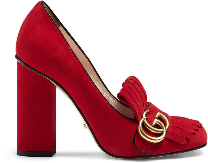 замшевые туфли красные