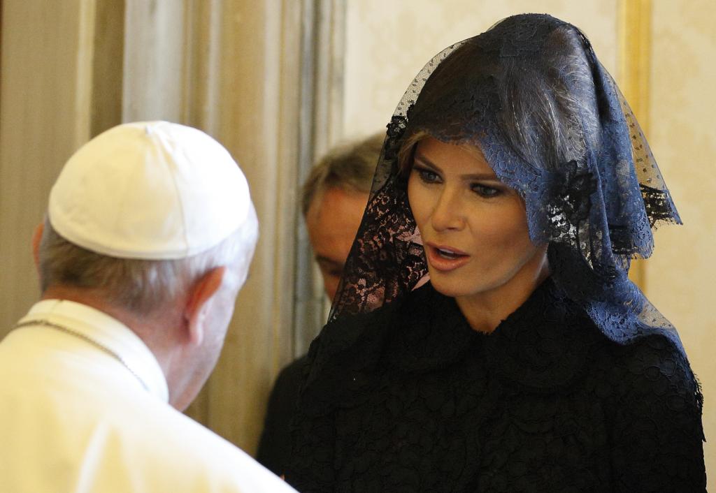 Melania Trump in the Mantilla