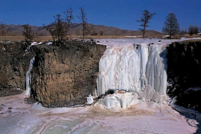 cave waterfall Altai Krai