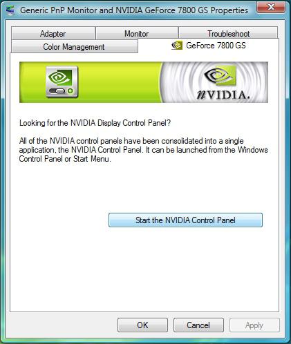 NVidia Control Panel.