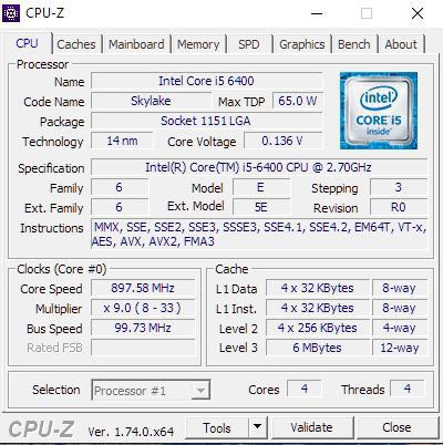 процессор intel core i5 6400 skylake