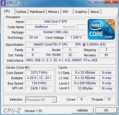 intel core i7 970 характеристики
