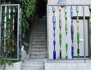 Fence from a plastic bottle.