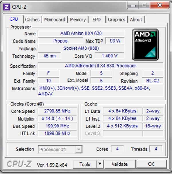AMD Athlon TM II X4 630