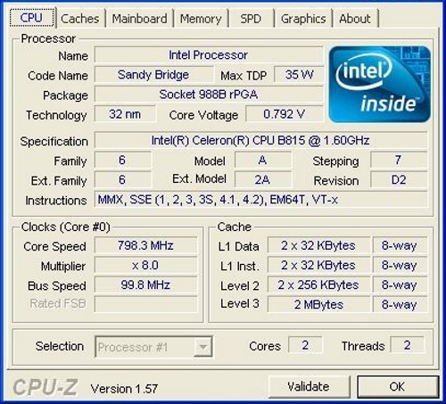 Intel Celeron B815