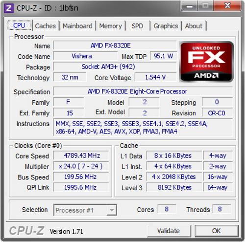 Разгон AMD FX - 8320E
