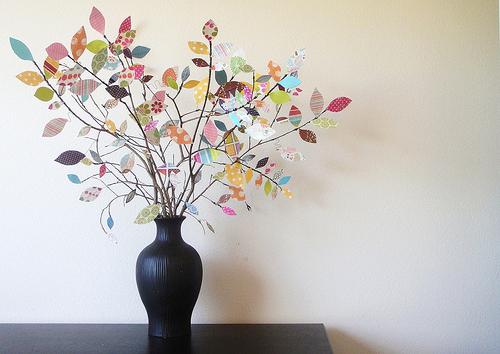 Decorative tree made of paper.