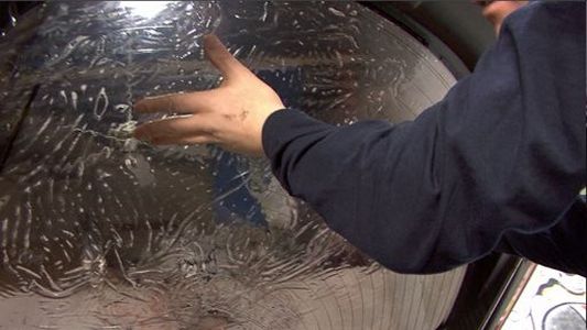 how to glue tinting on the rear window