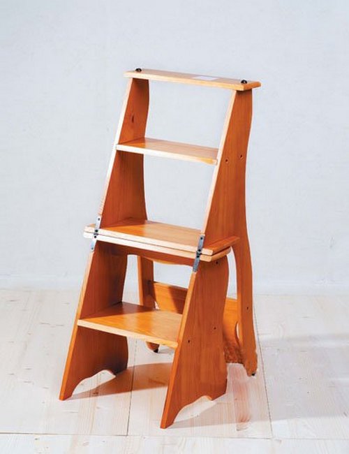 do-it-yourself wooden ladder chair