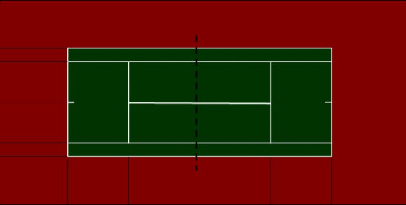 размеры теннисного корта