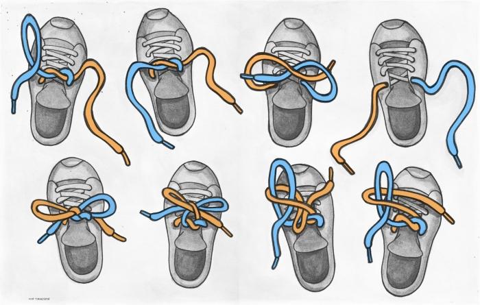 Как красиво завязать шнурки на кроссовках 4 дырки пошаговая инструкция с фото