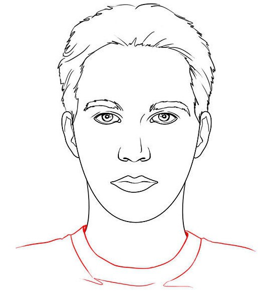 как правильно рисовать лицо человека