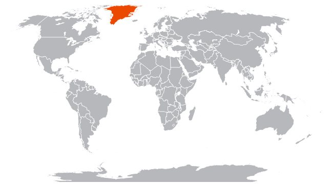 Гренландия на карте