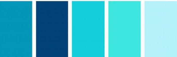 cyan color combination with other colors