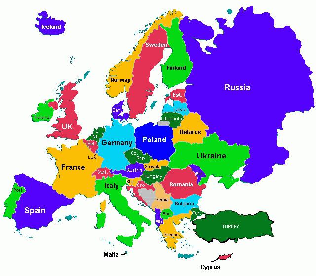 европа площадь территории