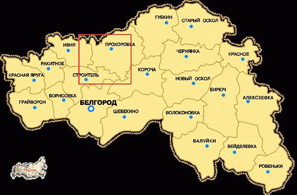 карта белгородской области