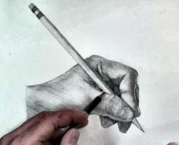 рисуем карандашом руки