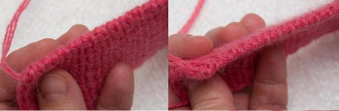 how to close loops of gum with knitting needles