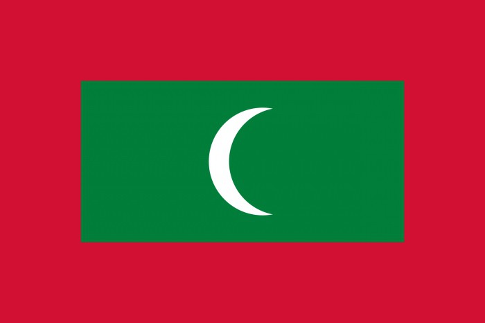 Flag - green, white, red stripes