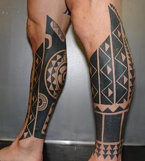 male calf tattoos