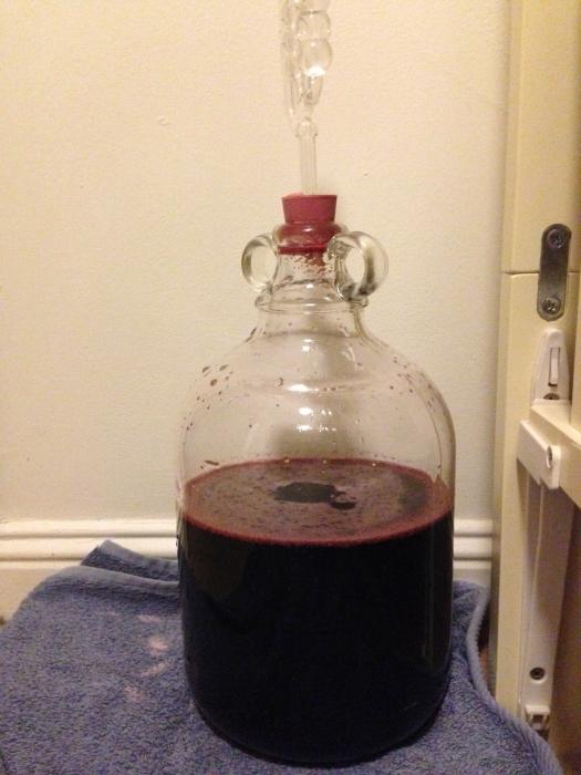 Making homemade wine from cherries