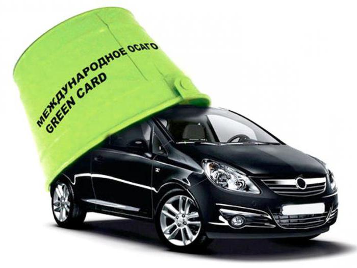 green card on a car